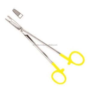 Porte-aiguilles manuel réutilisable en acier inoxydable T/C Tip Olsen-Hegar 17cm, instrument de suture, usage médical VERITAS - Product Image 2