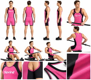 Premium Unisuits para remar Durable Printed Singlets con técnica de sublimación - Product Image 5
