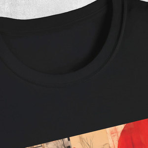 T-shirt graphique décontracté en coton tricoté de qualité pour homme, col rond, manches courtes, été, écologique, respirant - Product Image 4