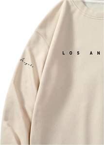 เสื้อสเวตเชิ้ตคอกลมผู้ชายทรงโอเวอร์ไซส์ แขนยาว ไหล่ตก สไตล์ลำลองสำหรับฤดูหนาว พิมพ์ลายดิจิทัล - Product Image 3