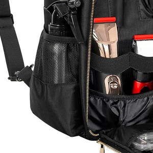 Sac à dos professionnel pour barbier avec compartiments organisés pour outils et fournitures, transport pratique pour les soins personnels masculins - Product Image 3