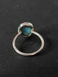 Anillo de Turquesa Sleeping Beauty, Plata de Ley, Gema Azul de Arizona, Hecho a Mano, Ajustable, Joyería de Piedras Preciosas para Mujer - Product Image 5