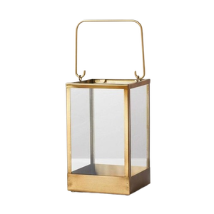 Lanternes métalliques exclusives faites à la main avec des verres et des finitions vieillies pour les salons - Product Image 1