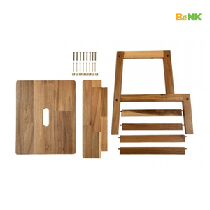 Taburete de madera de acacia superventas, muebles de decoración del hogar Natural de alta calidad para dormitorio, sala de estar, comedor al aire libre, minimalista - Product Image 2