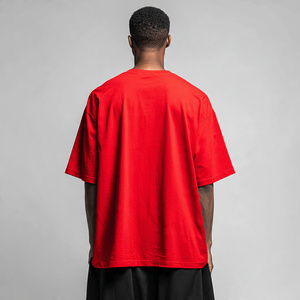 T-shirts amples 100 % coton et polyester pour hommes – Décontractés, légers, à épaules tombantes – T-shirt d'été oversize pour hommes - Product Image 1