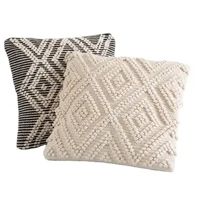 Boho Home Hand Jacquard Yarn Dyed Cushion Cover Colorful Throw Cushion Covers Pillow Cover For Sofa Chair