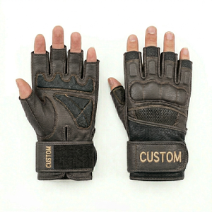 OEM Custom Fitness Gym Leather Gloves Men Women <b>Weight</b> Lifting Training Workout Gloves Wholesale - Product Image 4
