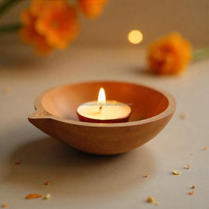 Candelabro Artesanal de Madera de Acacia Premium para Iluminación de Diwali y Festividades, 1 Color, Crea una Atmósfera Tradicional y Serena - Product Image 6