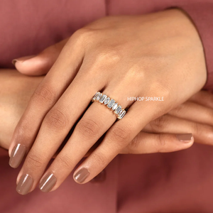 925 Sterling <b>Silver</b> <b>Emerald</b> Cut Marquise Moissanite Engagement <b>Ring</b> 18K Gold Plated Romantic Geometric Anniversary <b>Ring</b> for - Product Image 5