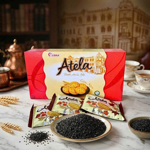 ATELA Sesame Crackers 150g Crispy Round <b>Biscuits</b> Sweet Taste ODM Vietnam Supplier - Product Image 1