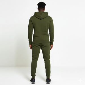 Conjunto Deportivo Personalizado, Pantalones Deportivos Lisos, Sudadera con Cordón, Conjunto de Felpa Francesa, Traje Deportivo Unisex - Product Image 3