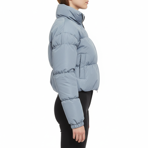 Chaquetas de Invierno Acolchadas para Mujer, Personalizadas, Brillantes, Tejidas, Transpirables, con Capucha, Resistentes al Viento, Impermeables, con Cierre, Tipo Bomber - Product Image 4