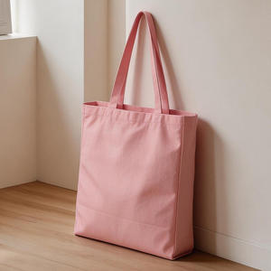 Minimalist Blank Canvas Shoulder <b>Bag</b> Zipper Closure Durable Sustainable <b>Fabric</b> Carryall for DIY Customization Crafting Projects - Product Image 3