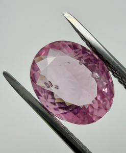 Pierre précieuse naturelle en spinelle, pierre brute, véritable bijou, coupe ovale, pierres précieuses rose Shamim, 8,80x11mm, 3,28 carats, cadeau pour collectionneur - Product Image 2