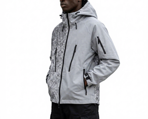Custom Sporty <b>Summer</b> Clothing Manufacturer Plain Dyed Patchwork Thermochromic Heat Reactive Water Reactive Hooded Racer <b>Jacket</b> - Product Image 4
