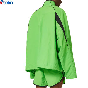 Comfortable Custom Logo Nylon Outdoor Sport Waterproof Blank Custom Men Windbreaker Short Tracksuit Set Zip up Jacket Nylon Sets - Product Image 2