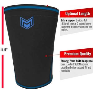 2024 OEM vente en gros Silicone antidérapant Gym Fitness genouillères 7mm néoprène Powerlifting coussinets de Compression Logo haltérophilie - Product Image 3