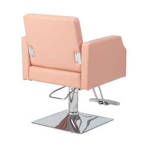 Sillón de Barbero de Cuero PVC y Aleación de Aluminio con Capacidad de 150 kg, Bomba de Aceite de Alta Presión, Chasis Cuadrado y Pedal Tipo Remache Rosa - Product Image 6