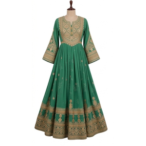 Vestido Afgano Étnico Multicolor, Hecho a Mano por Mujeres Kuchi, Bordado Tradicional, Talla Larga, Cultura Pashtun - Product Image 1