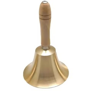 Campana de metal clásica, campana de servicio portátil para mostrador de huéspedes, hotel, restaurante, recepción - Product Image 5