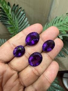 Ametista Púrpura Natural de Primera Calidad con Corte Cóncavo/Láser, Formas Mixtas Sueltas al por Mayor, Gemas Facetadas para Fabricación de Joyería - Product Image 2