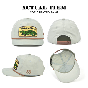 Gorra de nailon personalizada con parche bordado, gorra retro estilo camper, gorra de béisbol sin estructura de 5 paneles, gorra de béisbol para hombre - Product Image 1
