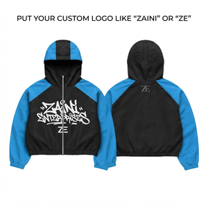 120 GSM Premium Canvas Polyester Men Windbreaker <b>Jacket</b> <b>Red</b> Green Custom Digital Printing Logo <b>Waterproof</b> OEM High Street Winter - Product Image 1