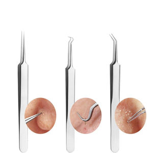 Pinzas Profesionales de Acero Inoxidable para Eliminar Puntos Negros, Herramienta Extractora de Acné para la Nariz - Product Image 4