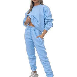 High Quality Wholesale <b>Zipper</b> <b>Hoodie</b> and Flared Pants Set Customize Sweatsuit With Logo <b>Red</b> Women Tracksuit - Product Image 3