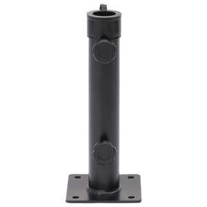 Base de parasol compacte en acier noir mat avec revêtement en poudre pour parasols et supports de terrasse - Product Image 3