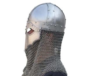 Casco Vikingo Completo Hecho a Mano con Avental de Cota de Malla de Acero Dulce, Armadura Medieval para Cosplay, Reenactamiento, Exhibición y Coleccionismo - Product Image 4