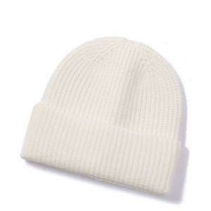 Fashion Wholesale Custom Embroidery Logo Solid Color Acrylic Fiber Warm Winter <b>Beanie</b> with Custom logo Knit <b>Hat</b> Warm Caps - Product Image 2