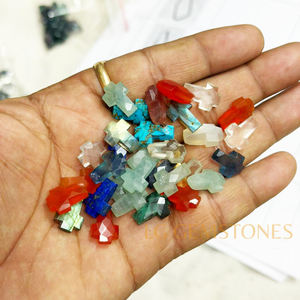 Pierre précieuse en cornaline naturelle orange sculptée en forme de croix, en vrac, pour fabricants de bijoux et pendentifs - Product Image 3