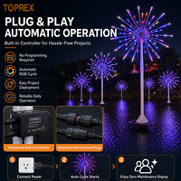 Éclairage LED intelligent TOPREX IP65 RGB en forme d'arbre de feux d'artifice, étanche pour l'extérieur, pour projets de villes, de places publiques et de parcs à thème