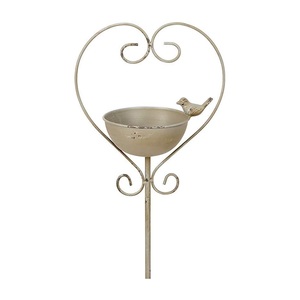 Nouveau design tendance, mangeoire à oiseaux en métal faite à la main, prix de gros, support de nettoyage, bain pour oiseaux au look élégant et décoratif - Product Image 4