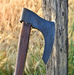 Handmade <b>Axe</b> Carbon Steel Blade Wood <b>Handle</b> With Leather Sheath Outdoor <b>Axe</b> Custom <b>Axe</b> - Product Image 4