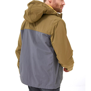 Chaqueta Cortavientos Clásica para Hombre con Capucha, Impermeable, de Lona Transpirable, de Secado Rápido, Ligera, Sólida, Lavada - Product Image 3