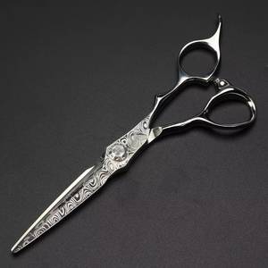 Ciseaux de coiffure professionnels en acier inoxydable 440C, lame tranchante, manche long, pour droitiers, usage en salon - Product Image 1