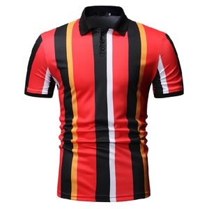 Camiseta Polo Personalizada de Manga Corta a Rayas, Corte Ajustado, Informal, Tejida, Transpirable, de Poliéster - Product Image 6