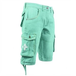 Pantalones Cortos de Mezclilla para Hombre, de Alta Calidad, con Estampado de Serigrafía, Estilo Jeans, de Pierna Ancha, Material Spandex/Poliéster - Product Image 6