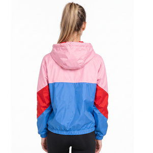 Customized <b>Women</b> Hooded WIndbreaker <b>Jacket</b> Embroidered Front Logo Zipper Hiking Hoodie Waterproof Rain <b>Jacket</b> Outdoor Wear Top - Product Image 2
