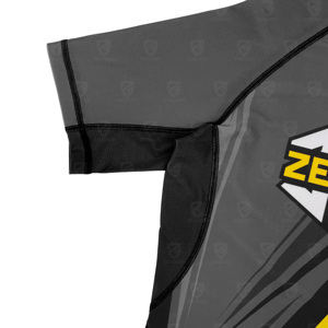 Hot Selling Custom <b>Men</b> Short Sleeve <b>Compression</b> <b>Shirts</b> BJJ Rash Guard UPF50 Anti-Bacterial Breathable Eco-Friendly Wholesale - Product Image 5