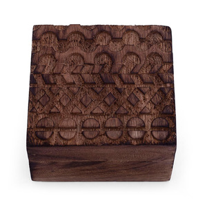 Caja organizadora de joyas de madera maciza de mango pequeño de diseño personalizado al por mayor de fábrica, tapa con bisagras, los mejores regalos para mujeres, artesanías de madera para pared - Product Image 3