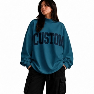 Fabricante Mayorista de Sudaderas de Alta Calidad con Cuello Alto, Estilo Holgado, Corte Regular, Teñido Liso, Impresión de Logotipo Personalizado con Servicio OEM - Product Image 1