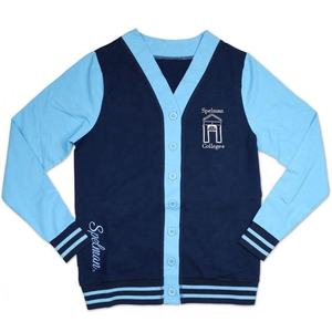 Latest Casual Korean Style V-Neck <b>Cardigan</b> Long Sleeve Sororities College Fraternity Outdoor Wear Spring Patchwork Front Button - Product Image 1