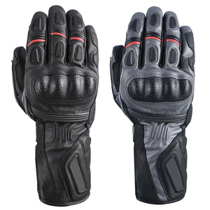 Gants de moto en cuir durables avec paume renforcée, antidérapants et respirants, ajustement confortable pour la conduite en extérieur - Product Image 1
