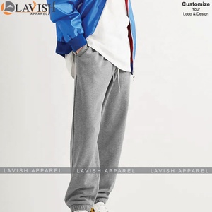 Pantalon de survêtement décontracté pour hommes, personnalisé, de sport classique, slim, français, en coton éponge et molletonné - Product Image 2