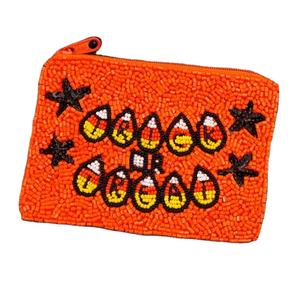 Bolsa de Halloween con Cierre, Bordada a Mano, con Cuentas Negras y Naranjas, Diseño Adorable, Último Diseño de la India - Product Image 4