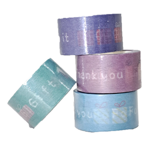 สติ๊กเกอร์ตกแต่ง Washi แบบมีกาวในตัวแบบทำมือกันน้ำ - Product Image 1