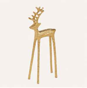 Estatua de reno dorada de lujo, escultura minimalista de animal, estilo nórdico estético, decoración navideña para sala de estar y oficina. - Product Image 5